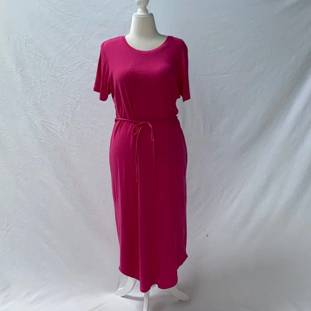 Anthropologie Addy Ribbed Midi Dress by Daily Practice - fits L to XL - Picture 6 of 9